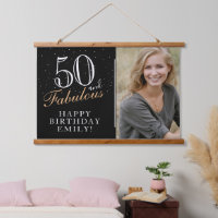 50 and Fabulous Elegant Black 50th Birthday Photo 