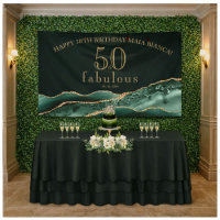 50 and Fabulous Emerald Green Agate 50th Birthday