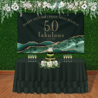 50 and Fabulous Emerald Green Agate 50th Birthday