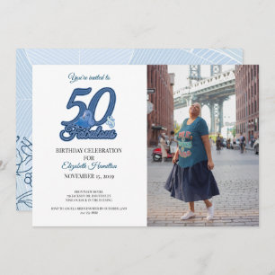 50 and Fabulous Fiftieth Birthday Party Invitation