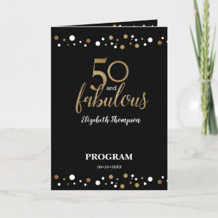 50 and fabulous fiftieth Birthday Program Programme