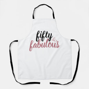 50 and Fabulous Fiftieth Birthday Rose Blush Apron