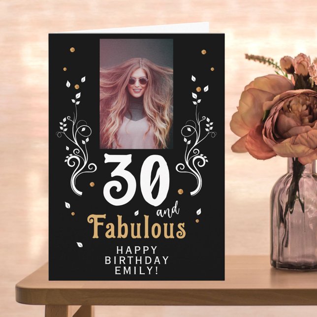 50 and Fabulous Foliage 50th Birthday Photo  Card (Creator Uploaded)