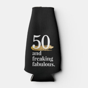 50 and Fabulous Funny Birthday Beer Coozie