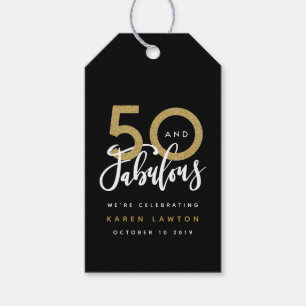 50 and fabulous gift tag