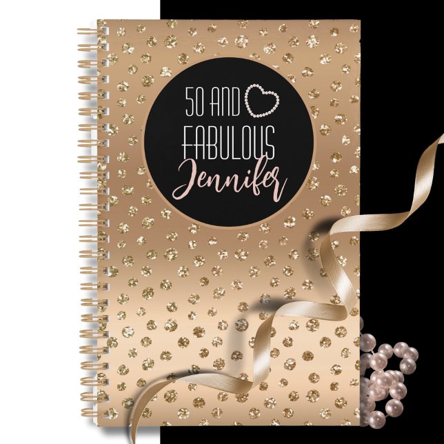 50 and Fabulous Glam Chic Girly Gold Black Blush  Planner (Creator Uploaded)
