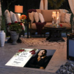50 and Fabulous Glam Rose Floral Birthday Party Floor Decals<br><div class="desc">Elegant and classy dark red and burgundy floral roses with seed pearls on a splatter sepia coloured frame "50 and Fabulous" birthday party design by Holiday Hearts Designs.</div>