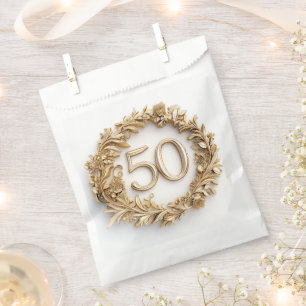 50 and Fabulous Gold Favour Bags