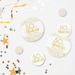 50 and Fabulous Gold Glitter 50th Birthday Party  Confetti<br><div class="desc">50 and Fabulous Gold Glitter 50th Birthday Party Confetti. Modern and elegant birthday confetti with trendy typography and faux gold glitter dots. The design has a custom name. Make personalised 50th birthday confetti for hers celebration.</div>