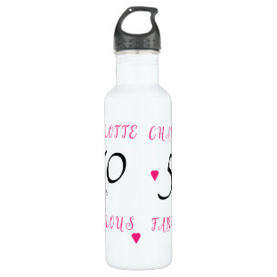 50 and fabulous hearts pink 50th Birthday  710 Ml Water Bottle