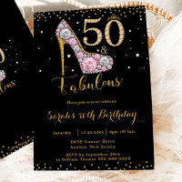 50 and Fabulous High Heel Diamonds 50th Birthday