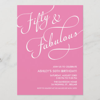 50 and Fabulous Invitations