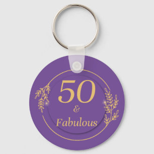 50 and Fabulous Key Ring