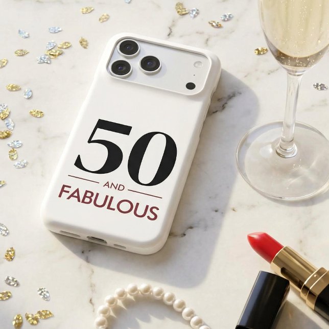 50 And Fabulous Modern Cherry Wine Birthday Saying (Creator Uploaded)