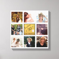 50 and Fabulous Name 8 Photo Collage Keepsake