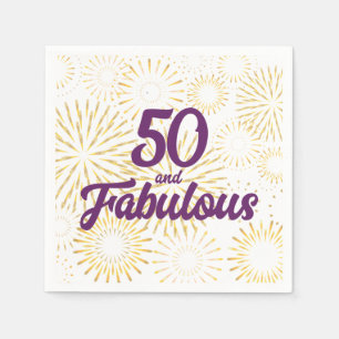 50 and Fabulous   Napkin
