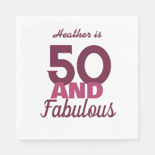 50 and Fabulous  Napkin