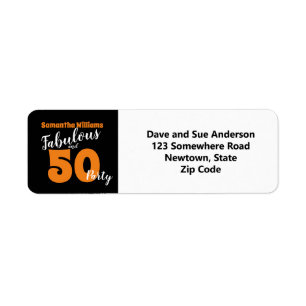 50 and Fabulous Orange Birthday