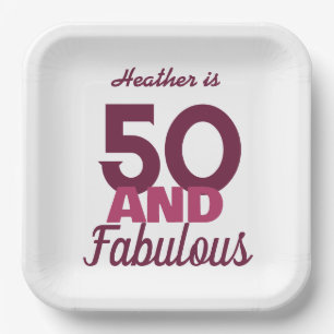 50 and Fabulous Paper Plate