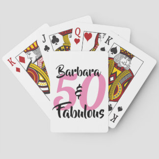 50 and Fabulous Personalised Birthday Party Playing Cards