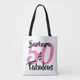 50 and Fabulous Personalised Birthday Party Tote Bag