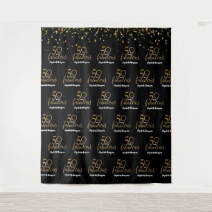 50 and fabulous Photobooth Custom 50th birthday  Tapestry