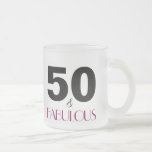 50 and Fabulous Pink 50th Birthday Gift Mug<br><div class="desc">Celebrate turning 50 in style with this elegant 50th birthday design. 50 and Fabulous in magenta and black text.</div>