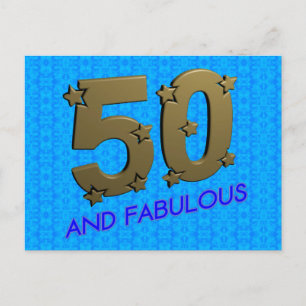 50 And Fabulous Postcard
