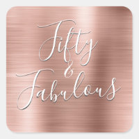 50 and Fabulous Rose Gold | Blush Pink Modern