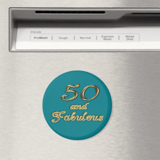50 and Fabulous Round Magnet