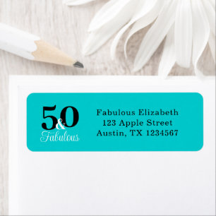 50 and Fabulous Turquoise Blue and Black