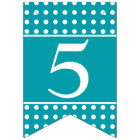 50 And Fabulous Turquoise White Dots