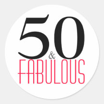 50 and Fabulous | Typography 50th Birthday