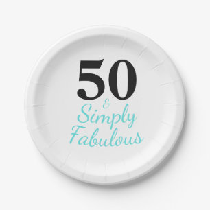 50 and Simply Fabulous Birthday Paper Plate
