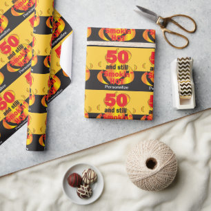 50 and Still Smokin Hot 50th Birthday Wrapping Paper