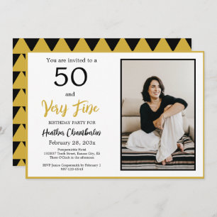  50 and Very Fine 50th Birthday Party  Invitation
