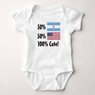 50% Argentinian 50% American 100% Cute Baby Bodysuit