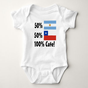50% Argentinian 50% Chilean 100% Cute Baby Bodysuit