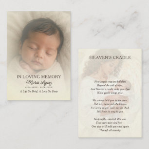50 Baby Funeral Memorial Photo Prayer Cards