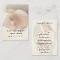 50 Baby Funeral Memorial Photo Prayer Cards