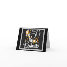 50 Birthday Card looking Fabulous and glitzy