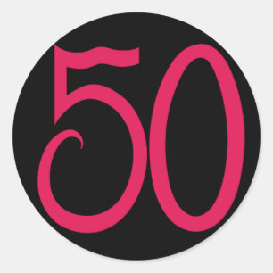 50 Black Sticker