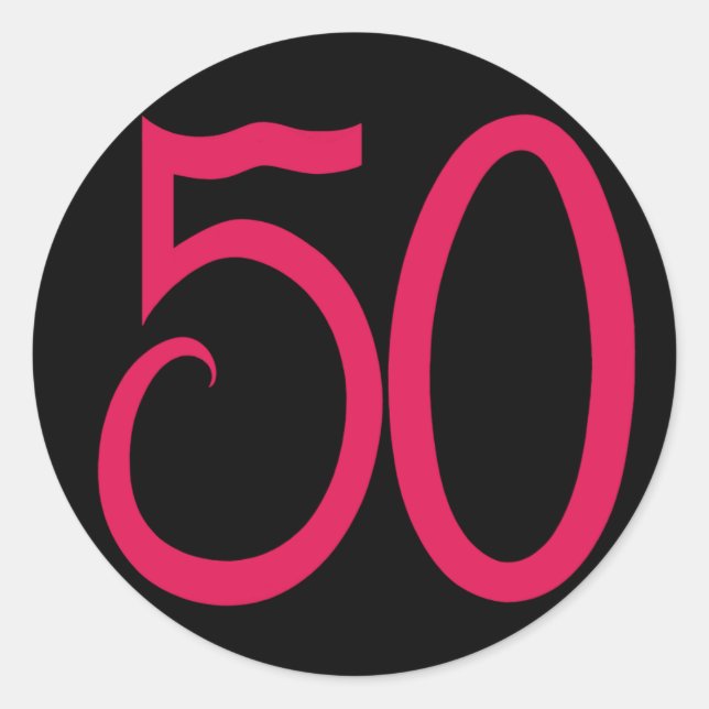 50 Black Sticker (Front)