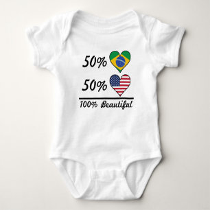50% Brazilian 50% American 100% Beautiful Baby Bodysuit