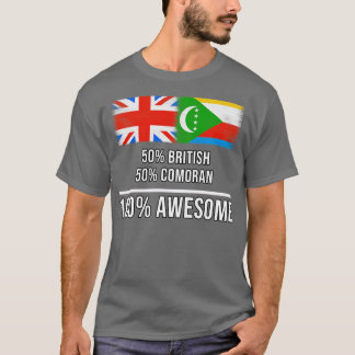50 British 50 Comoran 100 Awesome Gift for Comoran T-Shirt