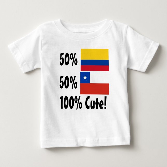 50% Colombian 50% Chilean 100% Cute Baby T-Shirt (Front)