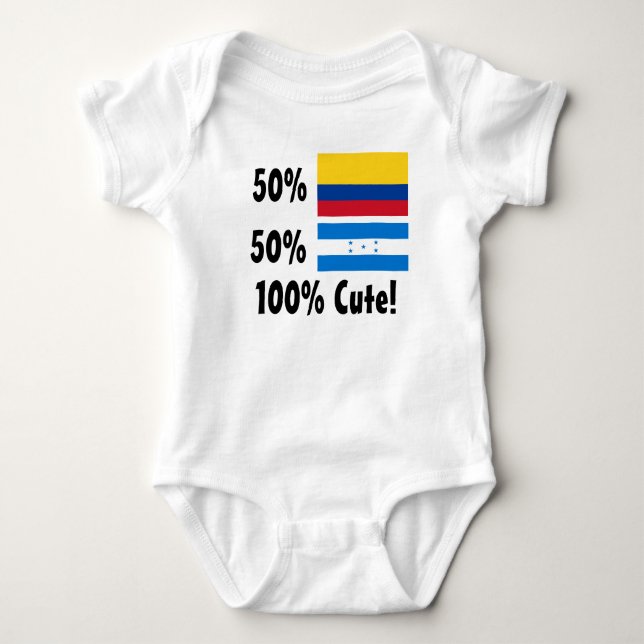 50% Colombian 50% Honduran 100% Cute Baby Bodysuit (Front)