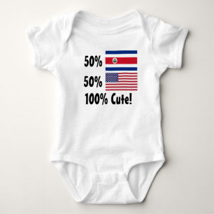 50% Costa Rican 50% American 100% Cute Baby Bodysuit
