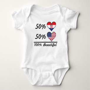 50% Croatian 50% American 100% Beautiful Baby Bodysuit