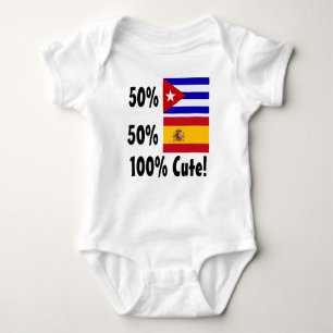 50% Cuban 50% Spanish 100% Cute Baby Bodysuit